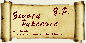 Života Pupčević vizit kartica